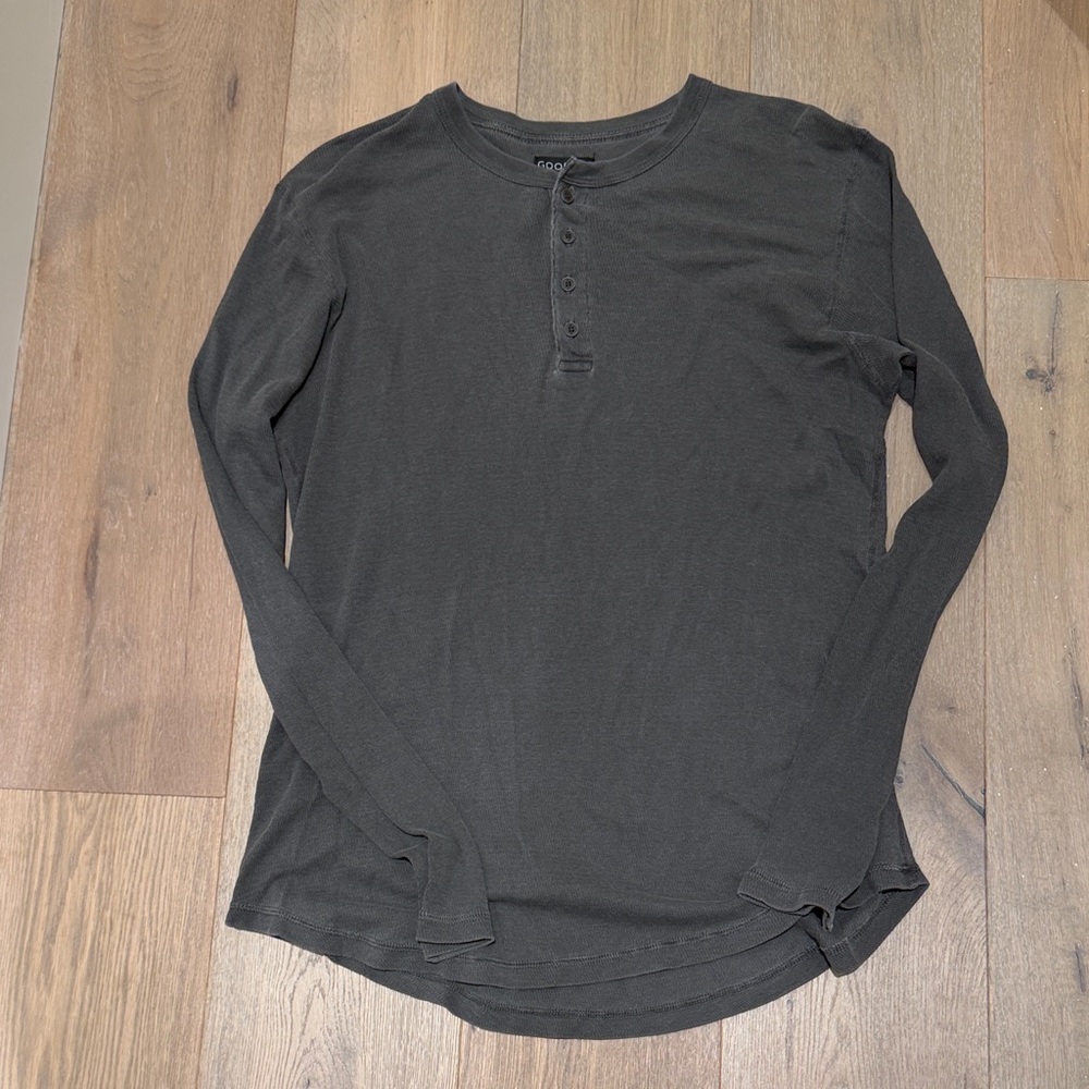 Goodfellow & Co Charcoal Long Sleeve Henley